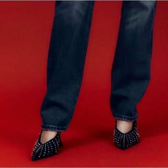 ZARA STUDDED SLINGBACK HEELS - Picture 5 of 9